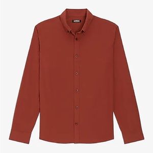 Solid Seersucker Shirt (Color:  Rust)